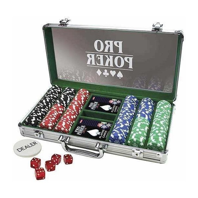 Mallette de poker - Tactic - ProPoker 300 Jetons - Aluminium et