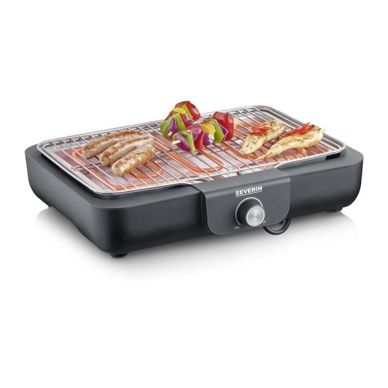 Barbecue électrique SEVERIN - PG8554 - Surface de cuisson 37x29 cm - Thermost...