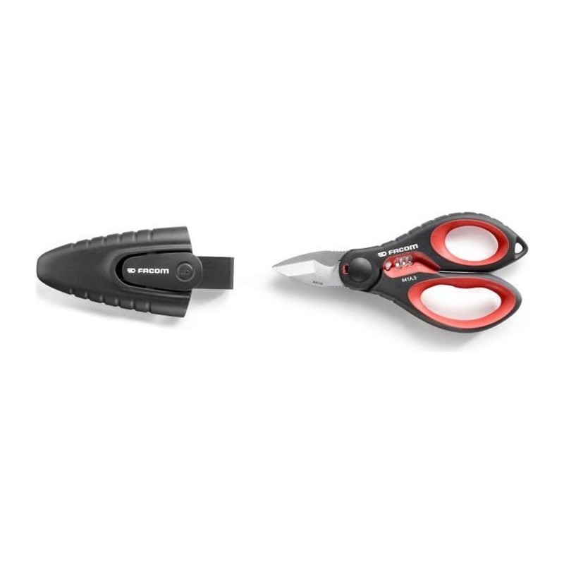 Ciseaux Electricien - FACOM - 841A.3PB - Coupe puissante et précise