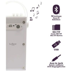 Enceinte Karaoké Enfant - LEXIBOOK - iParty - Bluetooth V5.0 - Effets Lumineux