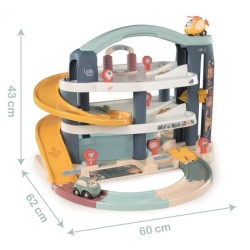 SMOBY - Garage 1er âge - Little Smoby - 3 niveaux - Accessoires inclus : 1 vo...