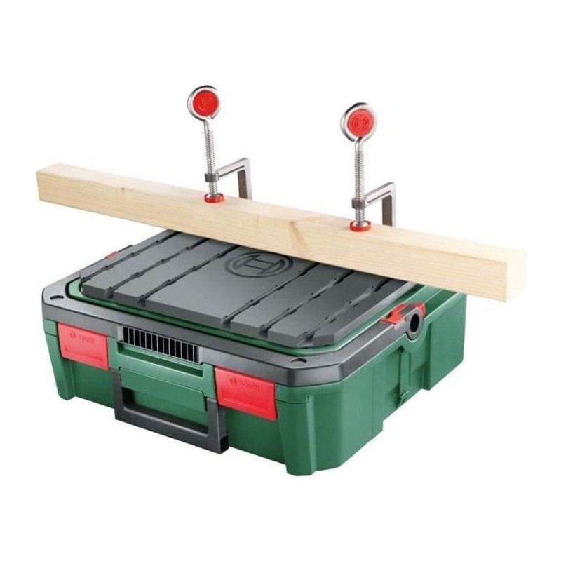 BOSCH Boîte de rangement SystemBox - Taille S + Etabli de Sciage