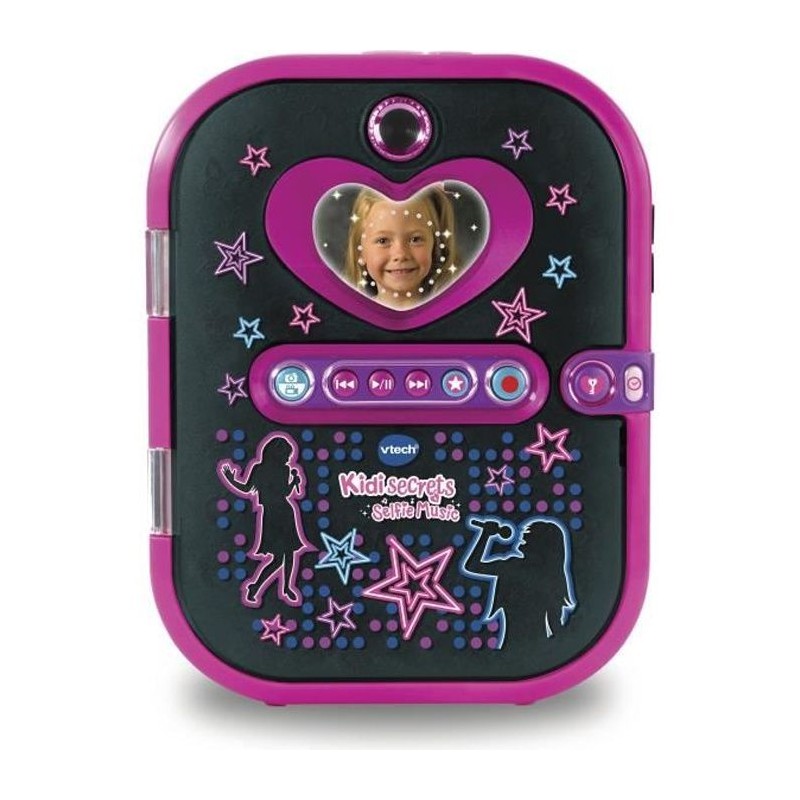 Agenda électronique VTECH Kidisecrets Selfie Music Noir avec lecteur