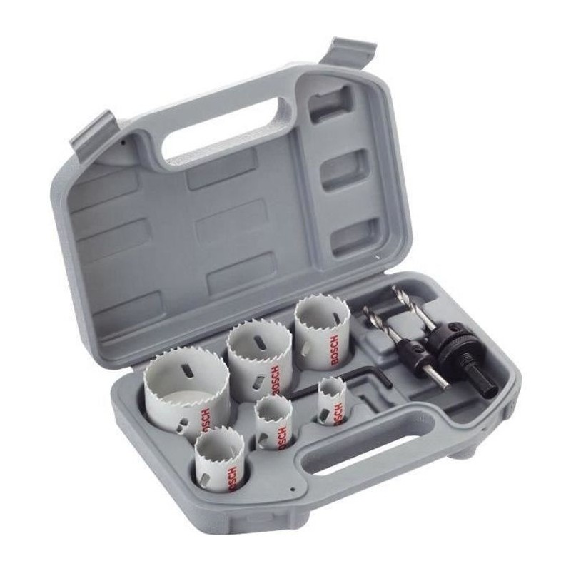 Coffret de 9 pieces de scies trépans bimétal HSS pour électricien - BOSCH