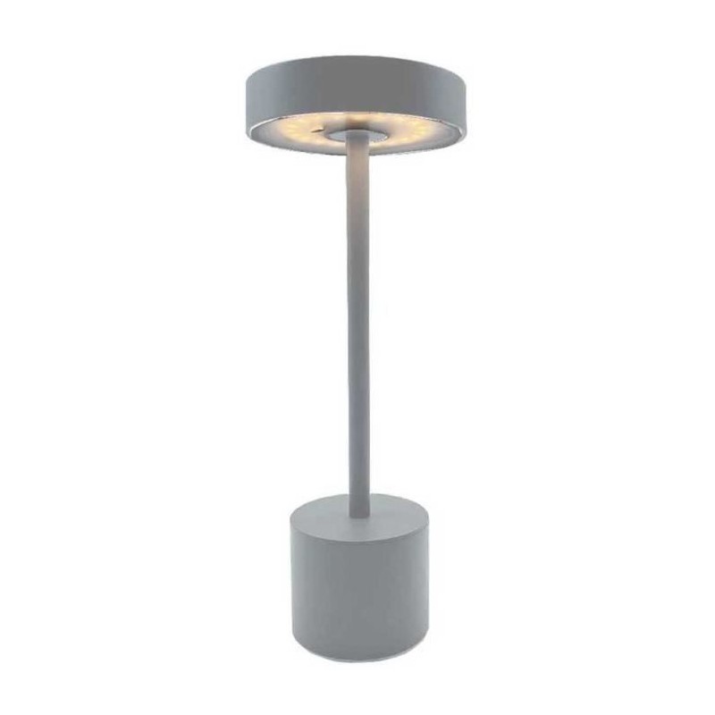 Lampe de table sans fil - LUMISKY - ROBY GREY - H30 cm - Touch en aluminium -...