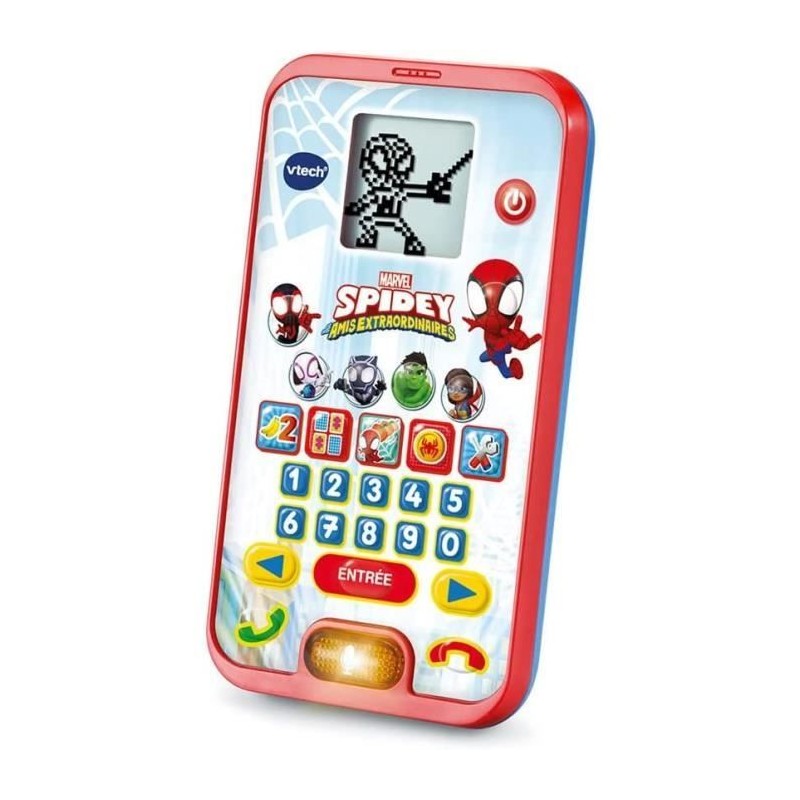 VTECH - SPIDEY - Le Smartphone Éducatif de Spidey - Enfant - Rouge -