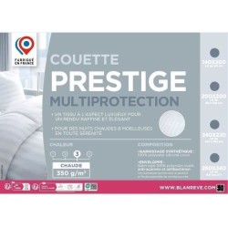 Couette chaude 240x260 cm BLANREVE PRESTIGE Multiprotection - 100% Polyester ...