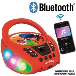 Lecteur CD Bluetooth lumineux Miraculous - LEXIBOOK - MIRACULOUS - CD/CD-R/CD...