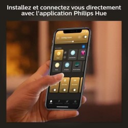 Philips Hue White Ambiance, ampoule LED connectée E27, Equivalent