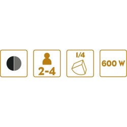 Appareil a raclette LITTLE BALANCE - Savoyarde Quart de Meule - Jusqu'a 4 per...