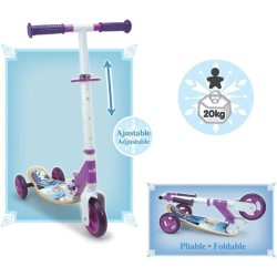 SMOBY - Reine des Neiges - Patinette 3 roues silencieuses - Guidon réglable -...