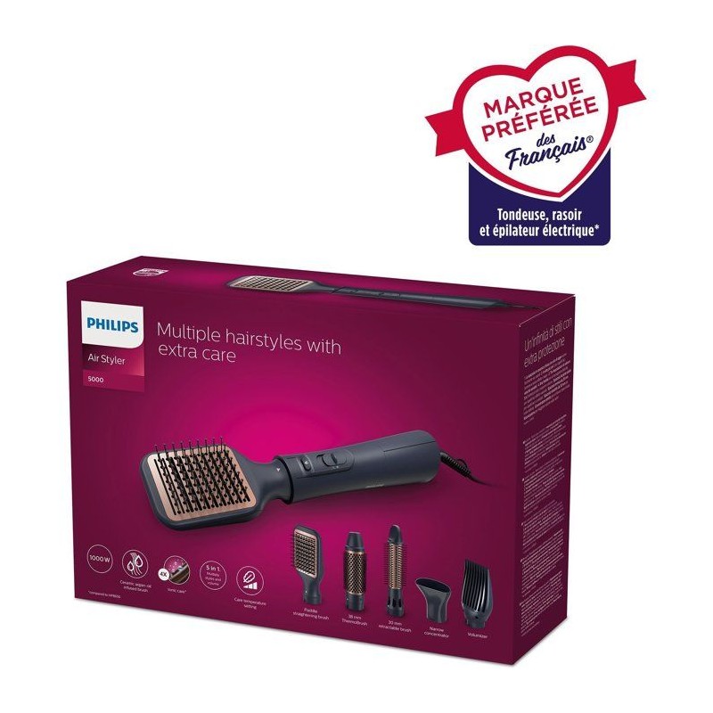 Brosse soufflante - PHILIPS - BHA530/00 - Brillance - 1000 W - 2