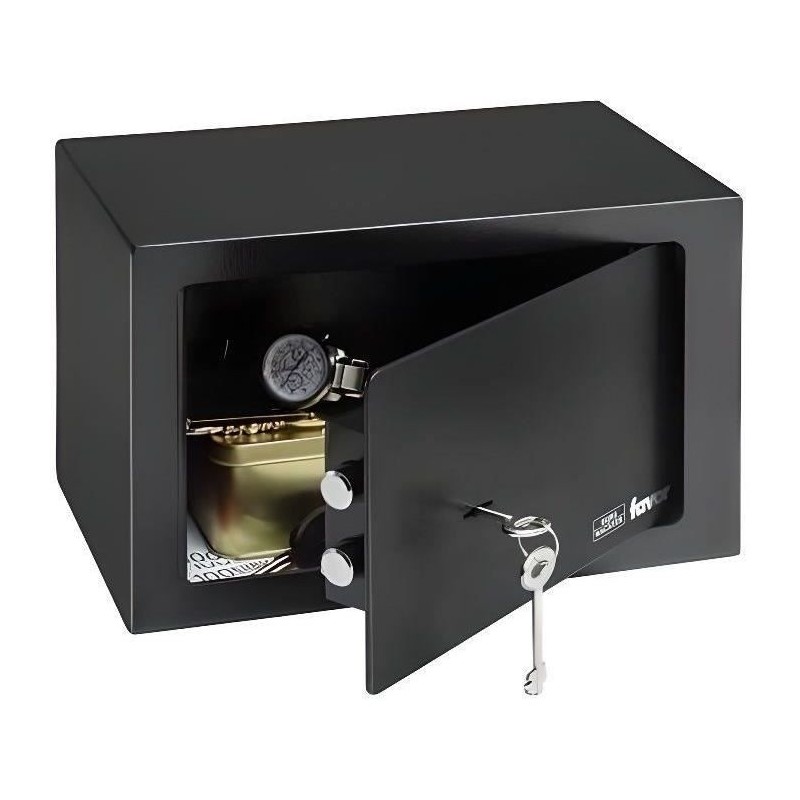 Coffre fort Favor S3 K - BURG WACHTER - Serrure a clé double panneton - 12,4 ...