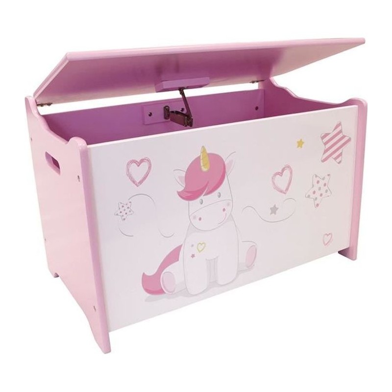 Coffre a jouets Licorne en bois pour enfant - Fun House