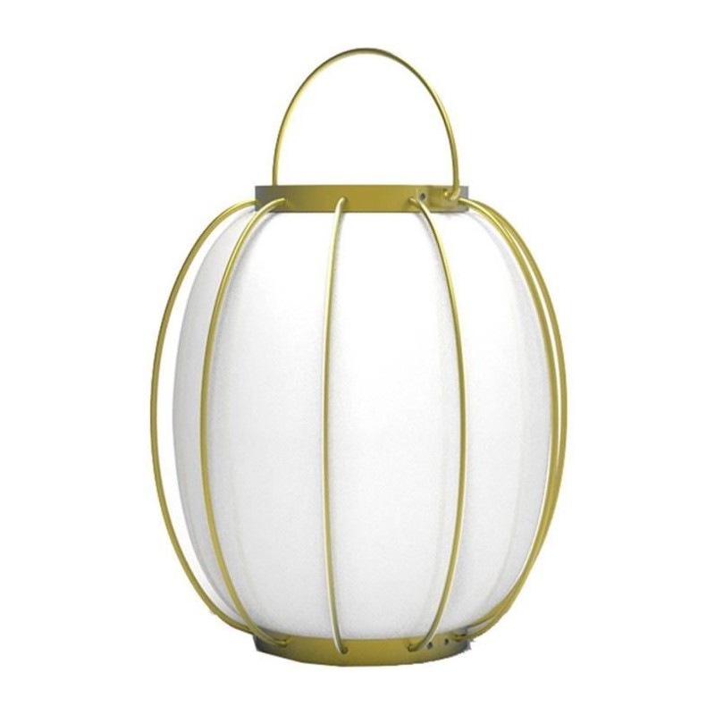 Lampe de table sans fil - LUMISKY - TULUM - H27 cm - Poignée en métal - Doré ...