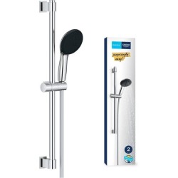 Ensemble de douche avec pommeau 2 jets, barre 60cm et flexible - GROHE Vitali...