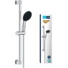 Ensemble de douche avec pommeau 2 jets, barre 60cm et flexible - GROHE Vitali...