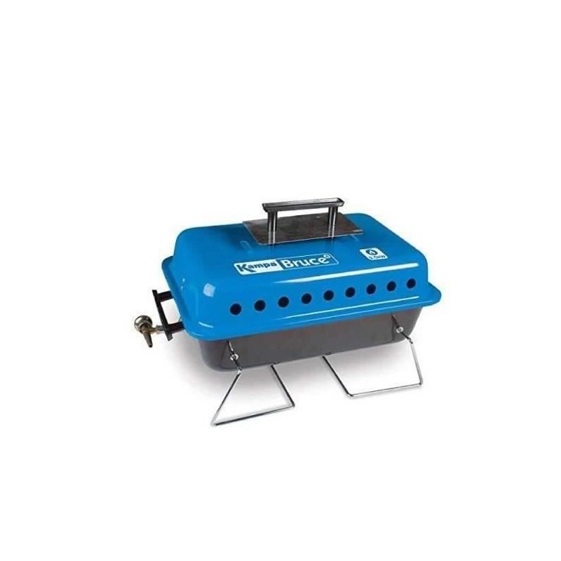 Barbecue a gaz et pierres de lave - KAMPA - Bruce - bleu et gris