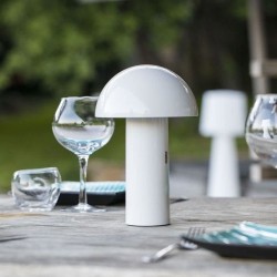 Lampe de table sans fil - LUMISKY - TOD WHITE - H28 cm - Tete orientable - LE...