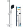 Ensemble de douche avec pommeau 2 jets, barre 60cm, flexible et tablette- GRO...