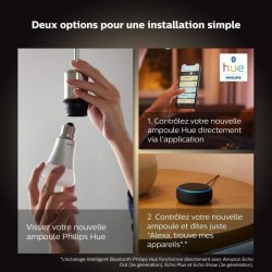 Philips Hue White Ambiance, ampoule LED connectée E27 équivalent 75W,