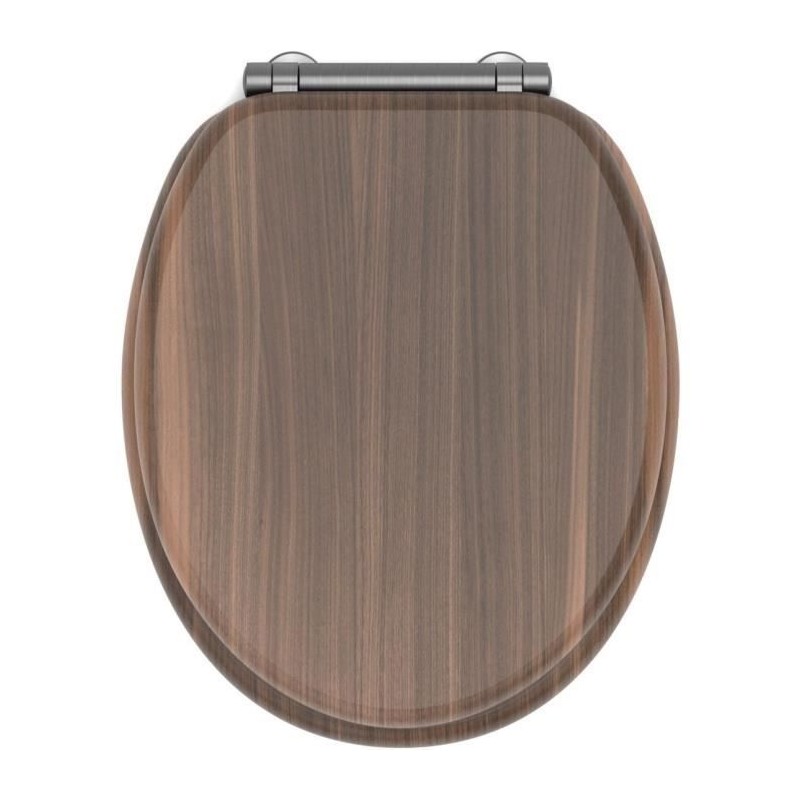 Abattant WC - GELCO - Walnut Noyer - MDF FSC - Frein de chute - Charnieres mé...