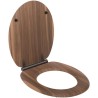 Abattant WC - GELCO - Walnut Noyer - MDF FSC - Frein de chute - Charnieres mé...