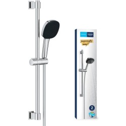 Ensemble de douche avec pommeau 2 jets, barre et flexible - GROHE Vitalio Com...