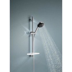 Ensemble de douche avec pommeau 2 jets, barre, flexible et tablette - GROHE V...