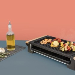 Grill et pierre a cuire 2 en 1 HKoeNIG - RP320 - Jusqu'a 8 personnes - Tempér...