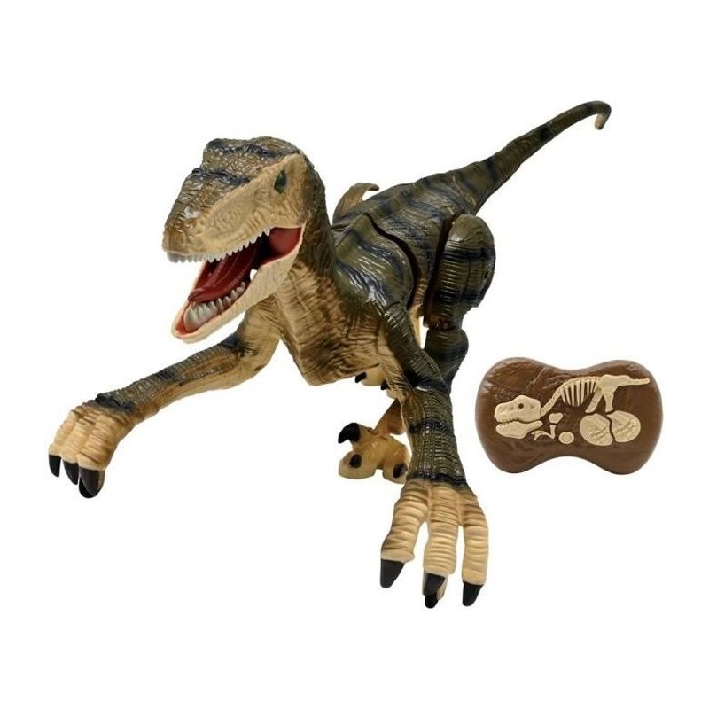 Dinosaure de simulation télécommandé - LEXIBOOK - Velociraptor 45 cm - Mouvem...