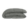 CALGARY - Couette Chaude Microfibre 400gr/m² - Gris & Argent - 240 x 260 cm
