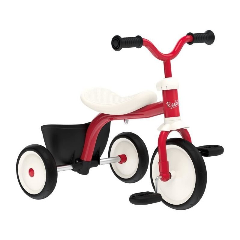 Tricycle - Smoby - Rookie - Cadre et guidon en métal - Confortable et robuste