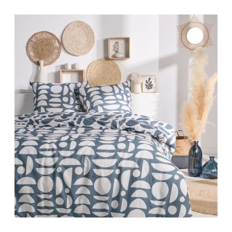 PARURE DE LIT TODAY - HOUSSE DE COUETTE 220X240 + 2 TAIES D OREILLER 63X63 - ...