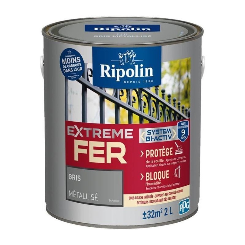 Peinture fer - RIPOLIN - 395994 - Metal - 2 L