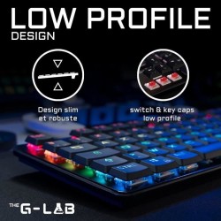 Clavier Gamer - The G-Lab - KEYZ PLATINIUM - Mécanique (Switch Rouge) - Ultra...