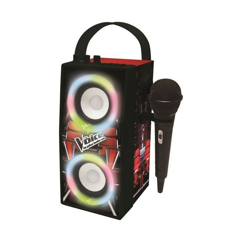 Enceinte Tendance Bluetooth portable avec micro et effets lumineux The Voice