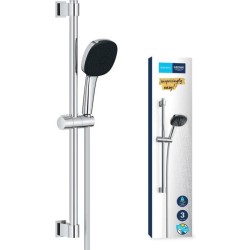 Ensemble de douche avec pommeau 3 jets, barre et flexible - GROHE Vitalio Com...