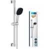 Ensemble de douche avec pommeau 3 jets, barre et flexible - GROHE Vitalio Com...
