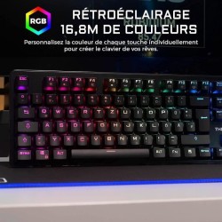 Clavier Gamer - The G-Lab - KEYZ RUBIDIUM - Mécanique (Switch Rouge) - Repose...