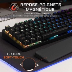 Clavier Gamer - The G-Lab - KEYZ RUBIDIUM - Mécanique (Switch Rouge) - Repose...