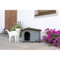 KERBL Niche extérieure en plastique pour chats ou chien Taille M -  75 x 59 x...