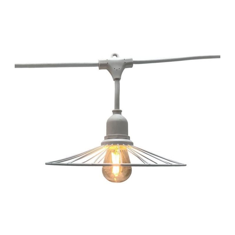 Guirlande lumineuse extérieur - LUMISKY - CHIC WHITE LIGHT - 6 m - 10 ampoule...