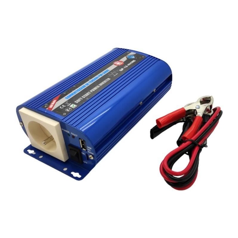 Convertisseur de tension - HTC TECHNIC- 12V /220V  400W PURE SINUS- Livré ave...