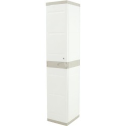 Armoire haute vestiaire PLASTIKEN - 1 porte, 35cm - Blanc