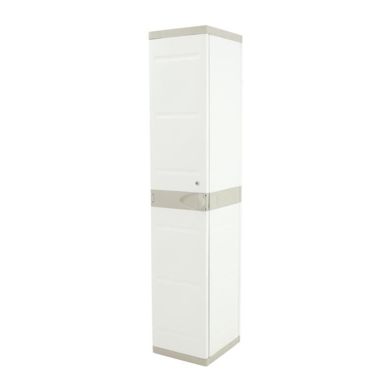 Armoire haute vestiaire PLASTIKEN - 1 porte, 35cm - Blanc