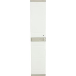 Armoire haute vestiaire PLASTIKEN - 1 porte, 35cm - Blanc