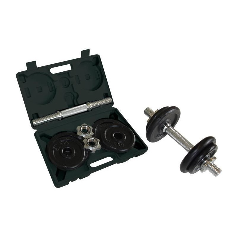 Set d'Halteres - SCHILDKROT - 10 Kg - Noir - Adulte - Ensemble pour entraînem...