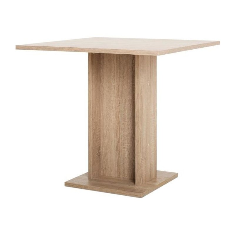 Table a manger de 2 a 4 personnes - Carrée - Classique - Décor chene - GUSTAV...