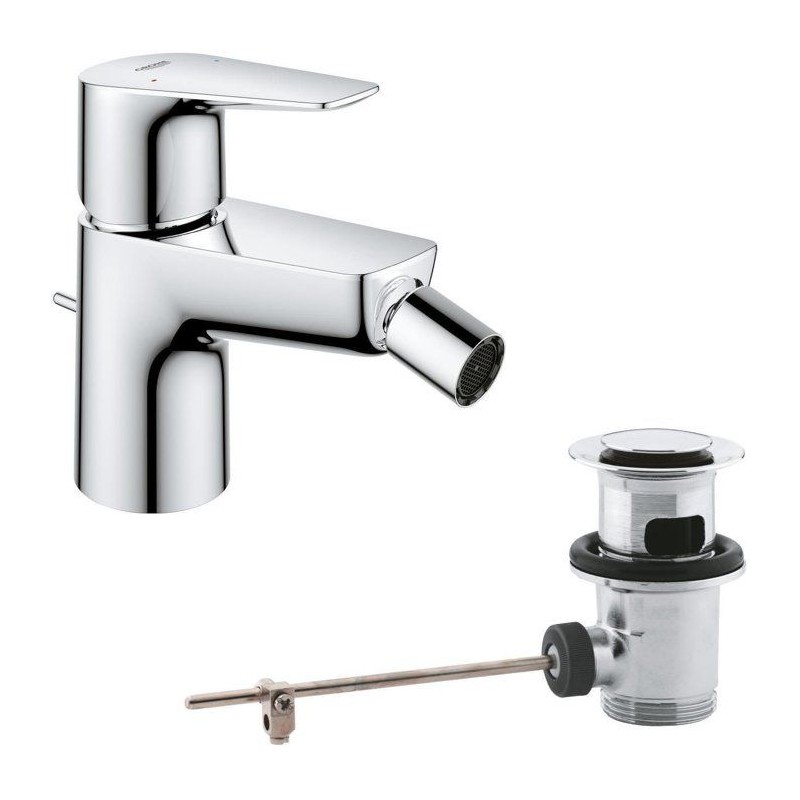 Mitigeur monocommande Bidet GROHE Start Edge - Tirette de vidage - Mousseur é...